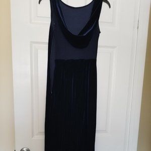Long Deep Blue Velvet Dress